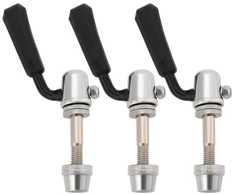 eMagTech 3 st cykel snabbfrigörande sadel stolpe bult M 8 x 1,25 mm svart handtag stolpe gaffel bult kompatibel med Raleigh kompatibel med Dawes 55 mm