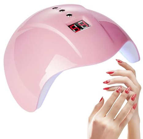 Lampe UV pour ongles en gel, lampe LED 36 W, lumière UV, 4 minuteries professionnelles, portable, séchage rapide, idéal pour une utilisation en résine de beauté et de salon, 6,69 x 6,3 x 2,76 pouces