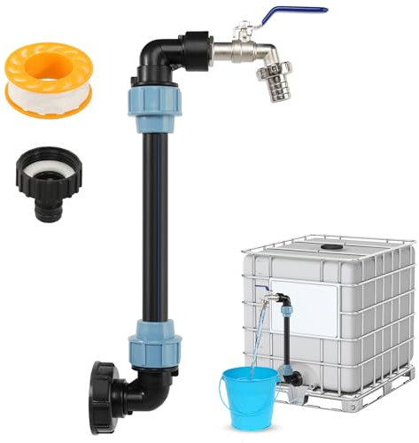 IBC Serbatoio collo di cigno, IBC collo di cigno 3/4, rubinetto IBC container S60x6 3/4, adattatore IBC con collo di cigno, rubinetto per serbatoio dell'acqua piovana, barile di pioggia IBC