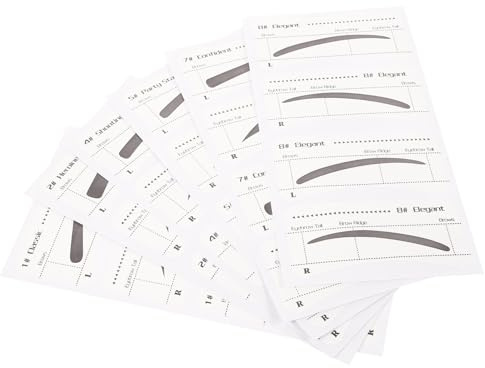 JOINPAYA Lot de 6 Pochoirs Sourcils Jetables pour Femmes Gabarits Différents Kit Maquillage Compact pour Usage Rapide