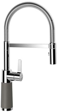 SCHOCK Küchenarmatur SC-550 Asphalt – Hochdruck Armatur CRISTALITE mit Festauslauf und Standard Norm-Anschlüssen