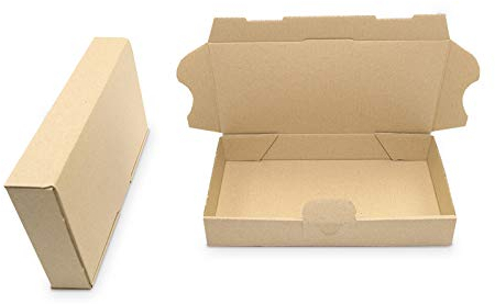 verpacking 100 Maxibriefkartons Versandkartons Faltschachtel Faltkarton Maxibrief 180 x 100 x 30 mm, Braun, MB-0