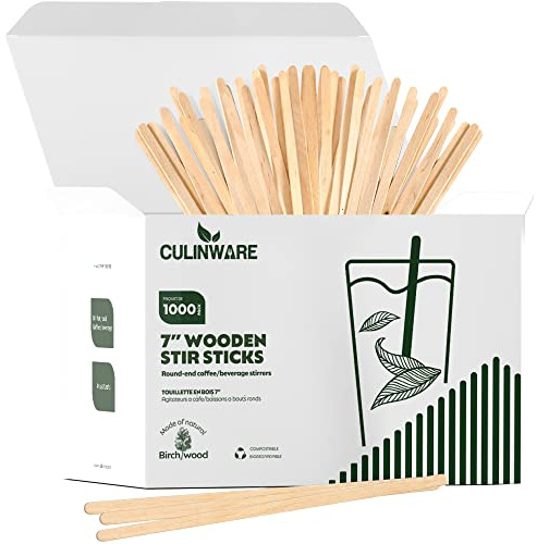 Birch Wood Coffee/Beverage Stirrers 7 (1000 pack) Eco-Friendly Great For Your Coffee Nook.