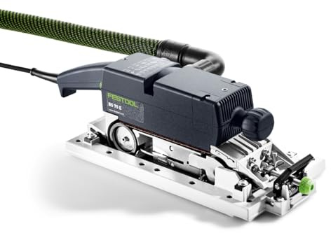 Festool Bandschleifer BS 75 E-Set (mit Staubsack, Absaugadapter, Schleifband, stationäre Einrichtung, Flächenschleifrahmen), im Systainer