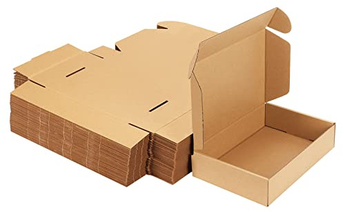MEBRUDY 9x6x2 Inches Shipping Boxes Pack of 50, Small Corrugated Cardboard Box for Mailing Packing Literature Mailer