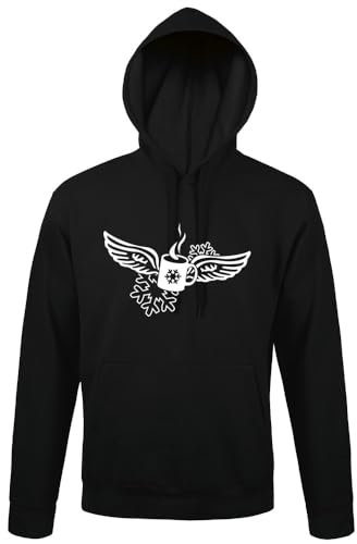 shirt84 Tasse à vin chaud avec ailes d'ange à capuche pour homme, Noir , L