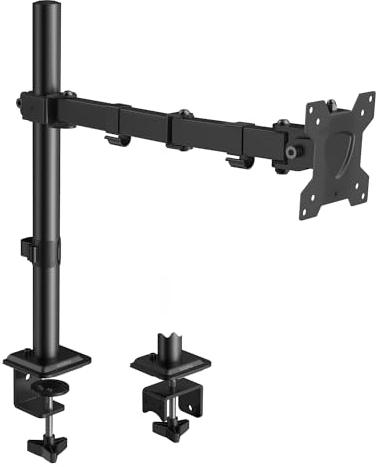 KOORUI Support de Moniteur à Bras Unique pour écran Plat et incurvé de 13 à 32 Pouces, Hauteur réglable, Rotatif, inclinable, VESA 75 x 75 mm ou 100 x 100 mm, capacité de Charge Accrue de 10 kg