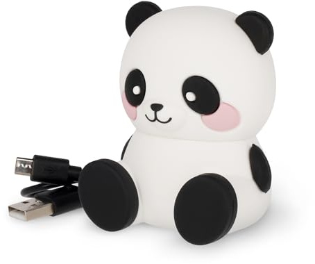 Legami - Wireless Speaker with Stand, The Sound of Cuteness, Panda Theme, Rechargeable, USB Cable Included, Can be Used as a Mobile Phone Holder, 6 x 8 x 5 cm