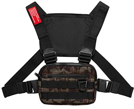 Bröstficka radio walkie bröstväska sele fickpaket för utomhus sport jogging träning fitness,, flerfärgad, M