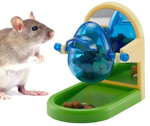 Jevnd Rat Enrichment Toys, Interactive Foraging Toys for Rats, Intelligence Growth Rat Enrichment Puzzle Games, Treat Dispensing Slow Feeder for Rats Cage Toy, Bird Foraging Toy for Parakeet Conure