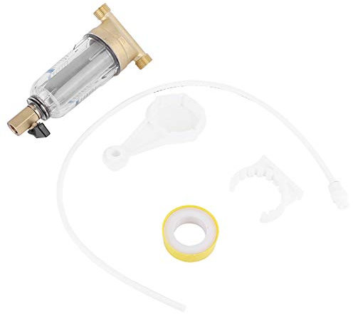 Pre-Filtro de Agua de Sedimentos Giratorio, Prefiltro de Agua de Sedimentos Filtro Agua Prefiltro de Cobre Retrolavado Eliminar Sedimentos de Óxido Filtro de Agua de Cobre (1/2 Pulgada Rosca Macho)