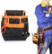 Tool Belt Pouch, Tool Pouch Oxford Cloth Heavy Duty Tool Belts for Men Electrician Pouch with Adjustable Nylon Belt Waist Work Pouch (Orange)