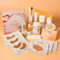 LAIKOU Skincare Coreano Vitamina C, 12 Pcs Set Regalo Cuidado de la Piel Mujer, Crema Hidratante Facial Kit, con Limpiador Suero Crema Ojos Mascarilla Ojos Mascarilla Llabios Protector Solar Crema