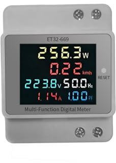 Contatore di elettricità Monofase Contatori domestici 40-300V Tensione Corrente Potenza Fattore di Frequenza Meter Metri Schermo LCD a Colori Tipo DIN-Rail