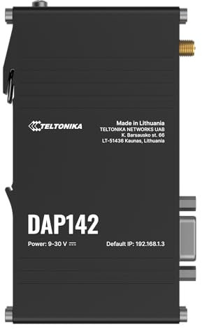 Teltonika Punto de acceso inalámbrico industrial DAP142, puertos Ethernet de 10/100 Mbps, interfaz serie RS232, malla Wi-Fi, 3 pines, múltiples VPN y gestión remota