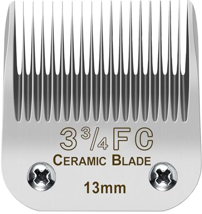 Abnehmbare Haustier-Schermaschine für Haustiere, 3-3/4FC Ersatzklingen, kompatibel mit A*dis Pet Clipper/Oster A5/W * AHL KM Series Hundeschermaschine, abnehmbare Keramikklinge, 1,27 cm Schnittlänge