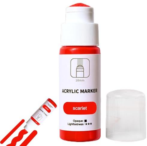 Marcador MOP – Rotulador de secado rápido, rotulador de graffiti a base de agua, permanente, resistente al agua, 18 mm, para marcar el dibujo en papel metálico, superficies de madera, resistente al