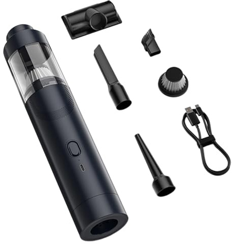 Hailerio Aspirateur pour Voiture - Aspirateur Portatif sans Fil pour Intérieur Véhicule | pour Nettoyage Automatique Et Rapide des Tapis De Voiture, Sièges, Poils d'animaux, Claviers en Camping-Car,