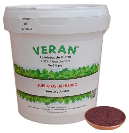VERAN Quelatos de Hierro 750g | Aporte Biocompatible para Plantas | Reverdeciente de Plantas Terrestres y Acuario | Abono Quelato de Hierro contra la Clorosis Férrica 100% Soluble en Agua