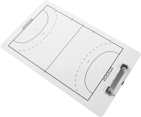 Veemoon Tabellone Tattico per Pallamano Lavagna Bianca Cancellabile Doppia Faccia Supporto Penna, Set per Allenatori e Forniture Sportive per Formazione Squadre Sportive