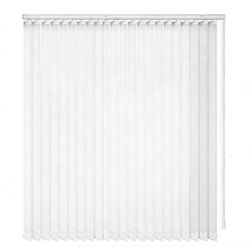 Veneziane da for Interno, Tende Verticale Oscurante, Verticale Lamelle 97mm, for postazioni di Lavoro in Ufficio e for la casa, Tende a Doghe con Sistema Completo(320cmWx260cmH)