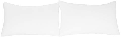 Stretch Pillowcases - Micro Jersey Knit & Ultra Soft, Standard Size - Set of 2 Pillow Cases, White