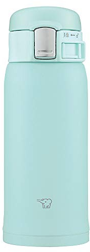 Zojirushi SM-SF36-AM Water Bottle, Direct Drinking [One-touch Open] Stainless Steel Mug, 12.2 fl oz (360 ml), Mint Blue