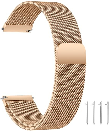 LYYLTX Cinturino per Orologio Maglia Cinturino Metallo In Acciaio Inossidabile Maglia Bracciale Sgancio Rapido Regolabili Cinturini Per Uomo Donna 14mm 16mm 18mm 20mm 22mm