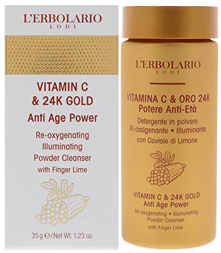 L'Erbolario Vitamin C & 24K Gold Anti-Aging Enzym Gesichtsreinigungspuder