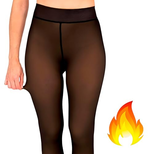 Lolita® Collant Termici Donna - Foderati in Pile Effetto Trasparente - Stile e Comfort - Collant Termico Invernale Elegante - Vestibilità Adattabile - Comfort Senza Pari per Uso Quotidiano