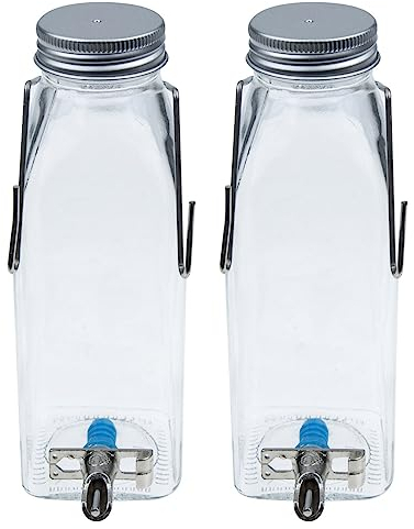 iplusmile Glass Rabbit Water Bottle no Drip for Cage no Leak Rat Small Animal Dog Hamster Water Bottle Attaches to Cage Bunny Dispenser Carafes
