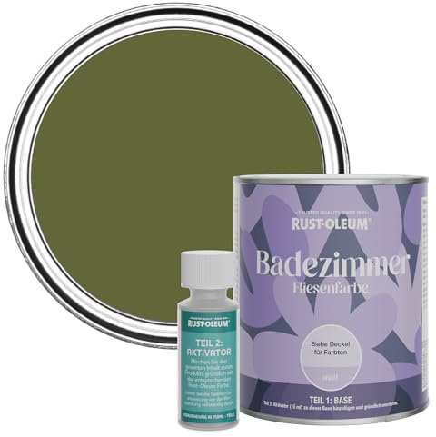 Rust-Oleum Green Water-Resistant Bathroom Tile Paint in Matt Finish - Jasper 750ml