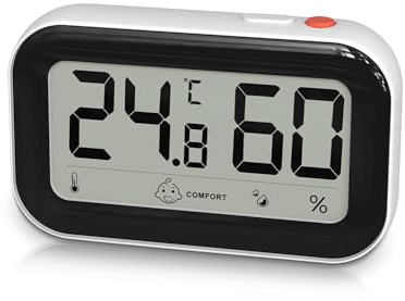 Higrómetro digital Termómetro interior Termómetro de habitación Termohigrómetro Ambiente Monitor Medir de temperatura y humedad Medidor con función de memoria máxima/mínima