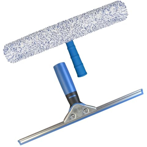 EnduroShield Squeegee Combo - Glasrengöringsmedel av professionell kvalitet för glittrande fönster och ytor, ergonomisk design