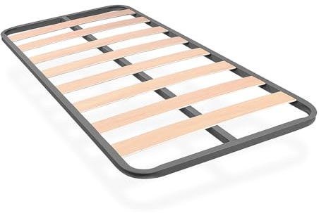 amuéblate online - Somier de Láminas Estructura 30x30mm Sin Patas, Estabilidad y Robustez, Tubo Acero 30 x 30 mm, Pintura Epoxi Gris, 90x190