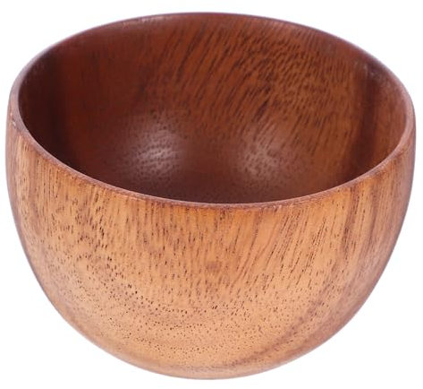 WATIIFUFU 1pezzi Ciotola in Legno Naturale Contenitore Alimentare Multifunzionale per Insalate Frutta Dessert Materiale Sicuro Finitura Liscia e Resistente