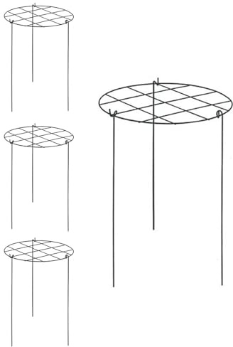 4 gabbie e supporti di peonia, anelli di supporto per piante, per arrampicata, centrifuga in metallo, per esterni, anelli per fiori ad alte prestazioni, forniture da giardino per pomodori, fragole
