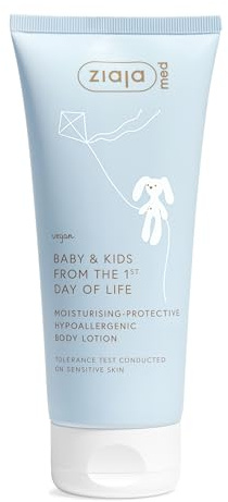 BABY & KIDS Lozione per il corpo idratante e protettiva ipoallergenica | Dalla nascita | Senza profumo | 98% ingredienti di origine naturale | Con burro di karitè di ZIAJA MED