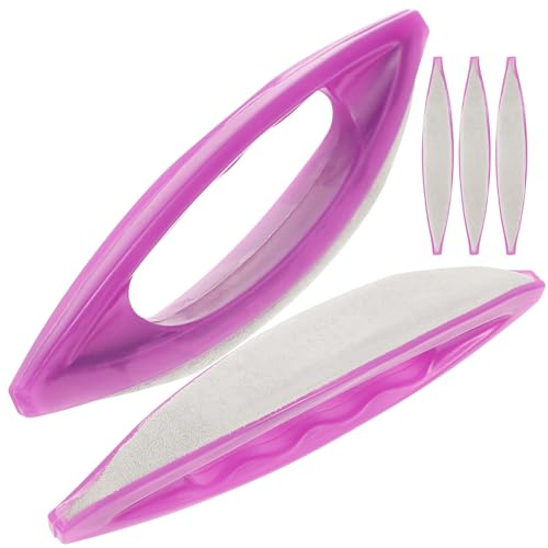 VILLCASE Nail Polishing Wax Buffer 5pcs Purple Sheepskin Nail Waxing Strip Manicure Supplies Home and Salon Use