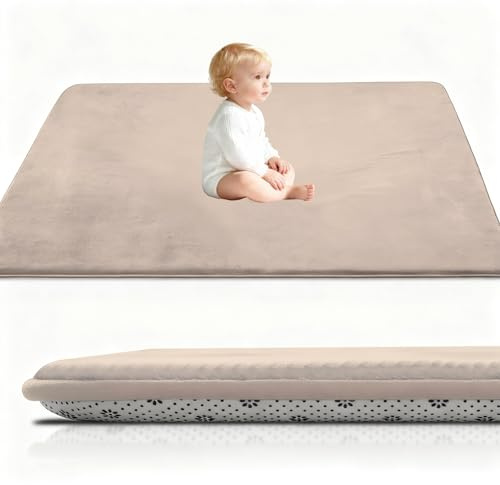 Områdesmatta barnmatta för flickor pojkar, gång krypmatta, tatamimatta pedagogiskt klassrum barnkammare sovrum lekmatta, halkfri vardagsrumsgolvmatta 130 x 130 cm