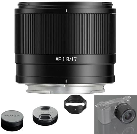 TTARTISAN AF 17 mm F1.8 Air för E-Mount | APS-C vidvinkelobjektiv med F1.8 och flytande AF | Perfekt för vlog-inspelningar och dynamiska street-shots