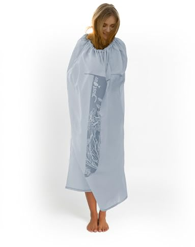 Justin L'aide au vestiaire de plage, poncho de surf, aide à déménager femme et homme, compact et ultra léger en tissu fonctionnel - poncho de bain