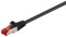 Goobay 92749 Cavo di rete Lan CAT 6 per Gigabit Ethernet S-FTP Cavo patch a doppia schermatura con spina RJ45, 5 m, nero