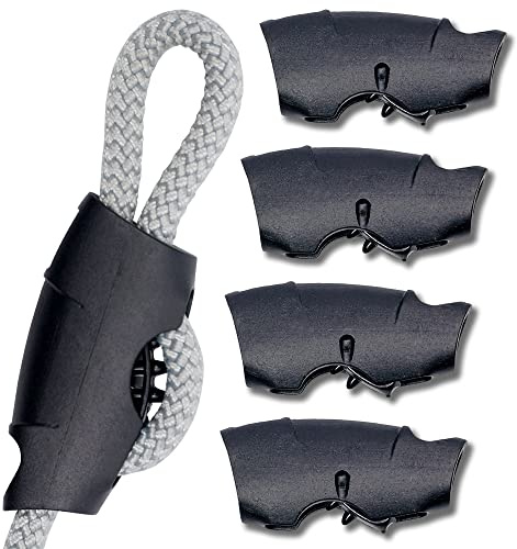 Toldoro Taquet coinceur Super Sharky 4 pièces de 6mm, Accessoires de Fixation de Corde pour voiliers et voiles d'ombrage
