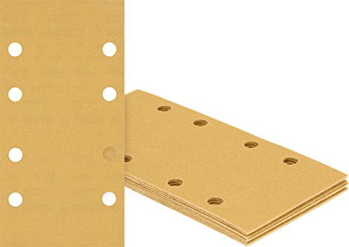 Bosch 10x EXPERT C470 Schleifblatt mit 8 Löchern (für Farbe auf Holz, Hartholz, Ø 93x230 mm, Körnung 40, Professional Zubehör Schwingschleifer)