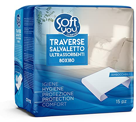 Virsus 90pz traverse assorbenti salva materasso, traverse letto impermeabili, monouso, rimboccabili 80x180, coprimaterasso per incontinenza, protezione per materassi, lenzuola, divani, poltrone