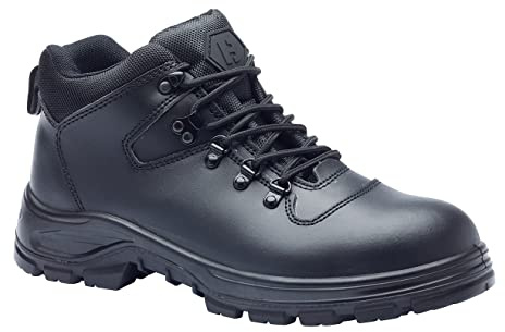 Blackrock Oakland S3 Water Resistant Safety Boots with Anti Static Protection, Black Leather Safety Hiker with Steel Toe Cap and Protective Steel Midsole,Ankle Support,Lightweight Safety Work Boot