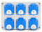 ELS Elektrotechnika Wandverteiler Stromverteiler 6x230V Schuko Steckdosen IP54 Baustromverteiler Steckdosenverteiler, Anschlussfertig, Werkstatt, Garage, IP44