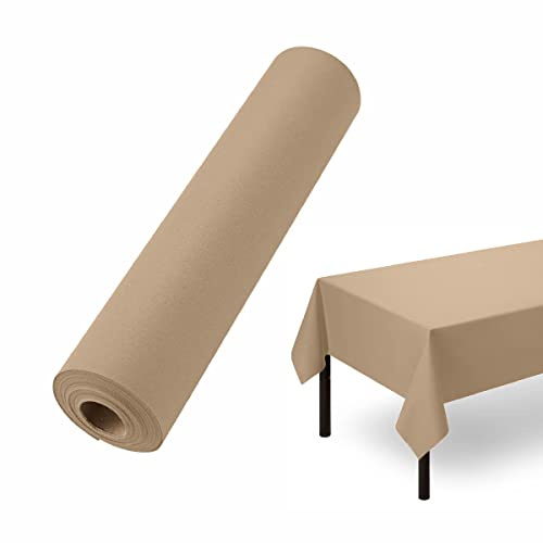 Servietto Disposable Tablecloth for Rectangle Table, Linen-Like Wood Paper Tablecover for Dining Table, Party, Wedding Or Event, 55 W x 80 ft L