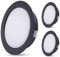 KYOTECH LED Einbaustrahler 230V Schwarz Flach LED Spots 4W Warmweiß 3000K 300LM Deckenspot 55-58mm Lochmass Möbeleinbauleuchte Ersatz für Halogen Einbauspots für Spiegelschrank Badezimmerschrank